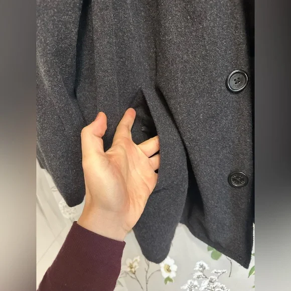 Indian Motocycle Wool Pea Coat Large ptp 26 - Picture 8 of 10